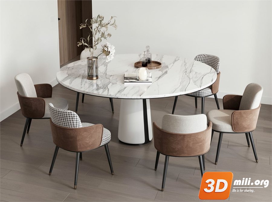 Dining Table Set Skp Files